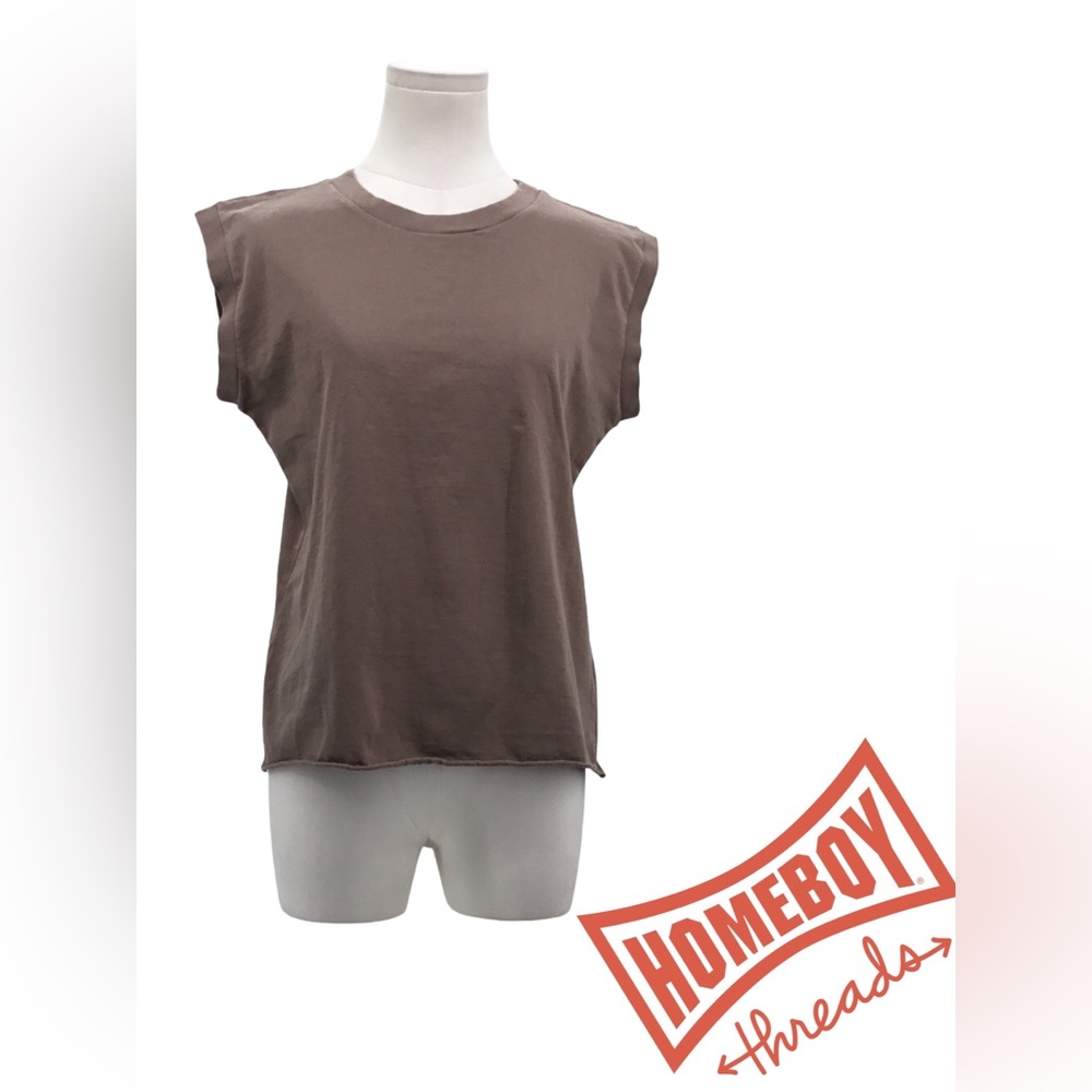 Frank & Eileen Brown Boxy Sleeveless Muscle Tee